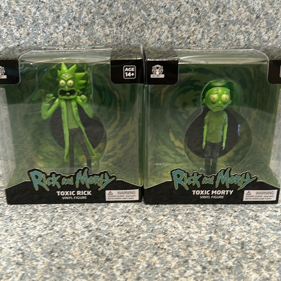 Rick and Morty!!!    Very cool Toxic Rick and Toxic Morty figures!!!   NEW!!! - Picture 1 of 4